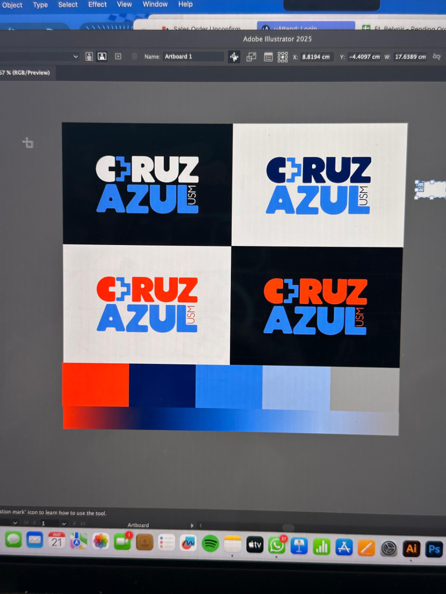 Cruz Azul — sistema de color